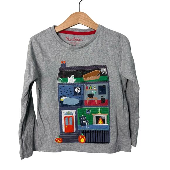 Mini Boden Haunted House Flip Tee - Picture 1 of 6